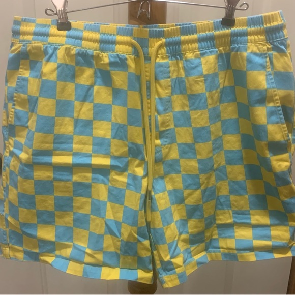 Forever 21 Other - Forever 21 checkered shorts yellow / blue XL
